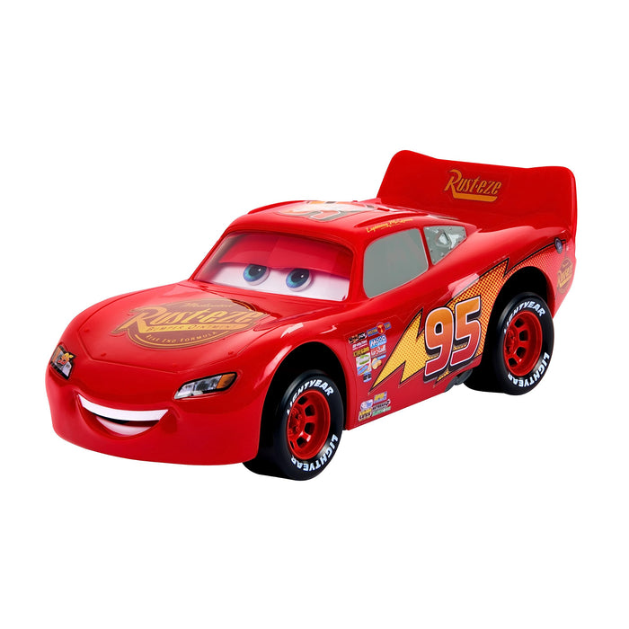 Mattel Disney Pixar Cars Night En Movimiento Rayo McQueen Coche de juguete que mueve los ojos, +4 años (HPH64