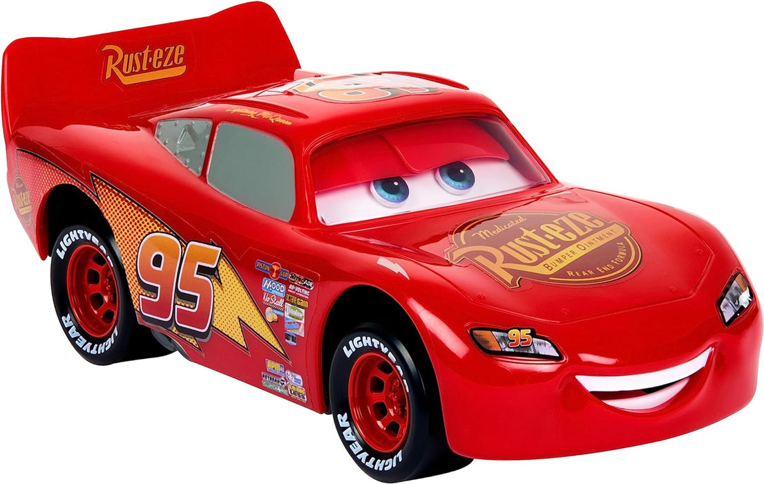 Mattel Disney Pixar Cars Night En Movimiento Rayo McQueen Coche de juguete que mueve los ojos, +4 años (HPH64