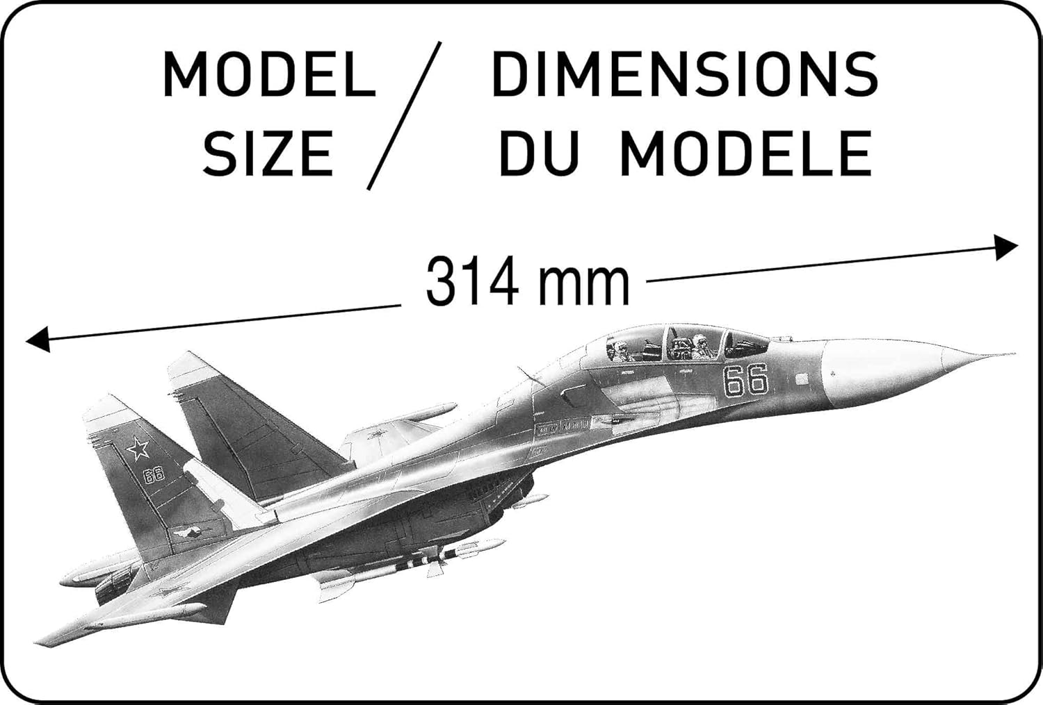 Heller 80371" Sukhoi Su-27 UB Model Kit, 1:72 Scale