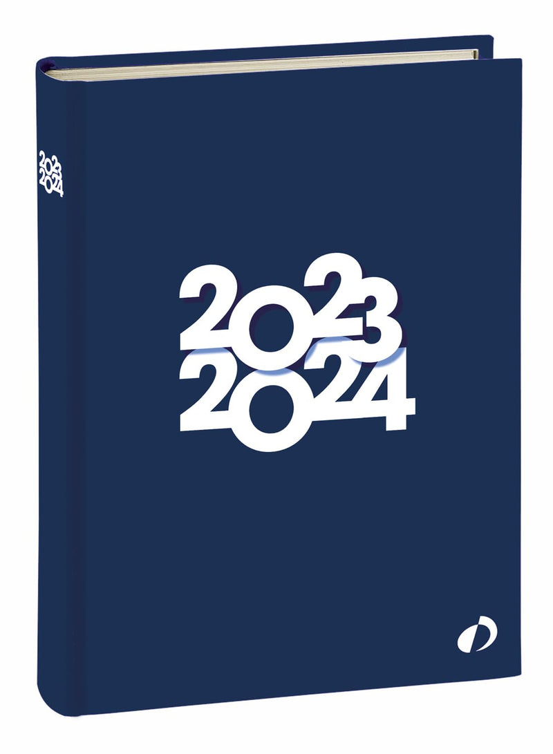 Quo Vadis 575003Q Diario Scolastico TEXTAGENDA 16 Mesi Lingua Italiana, 2023-2024, Colore Blu marine Formato 12x17cm Giornaliera 16 Mesi Settembre-Dicembre Carta Bianca Copertina Rigida Tropika