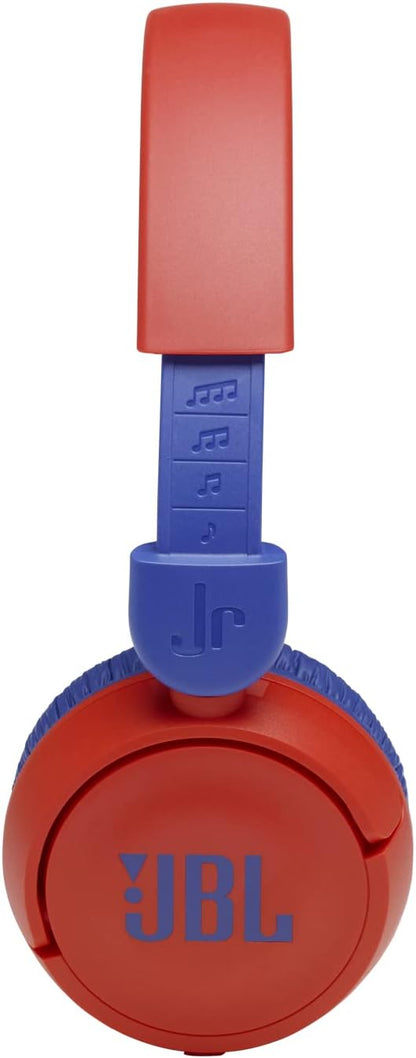 JBL Jr 310BT - Children's over-ear headphones with Bluetooth and built-in microphone, in red