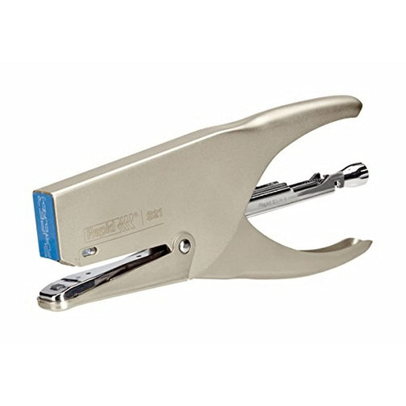 Rapid S21 Stapling Pliers, 30 Sheet Capacity, Uses No. 21 Staples, Super Flat Clinch Stapling, Metal, Chrome, 24812606