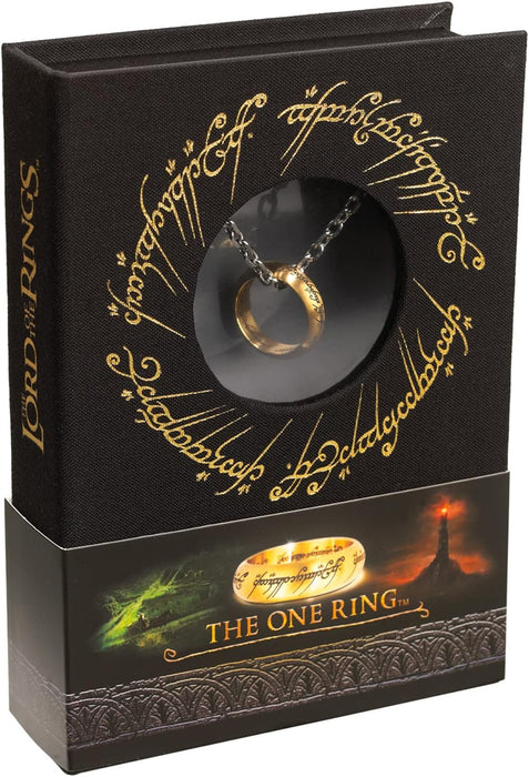 The Noble Collection The Lord of the Rings The One Ring - Anodised Stainless Steel One Ring on 24in (61cm) Chain - Officially Licensed Film Set Movie Props Jewellery Gifts