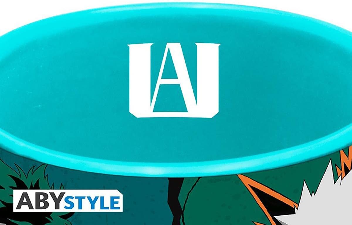 Abysse Corp My Hero Academia Izuku & Bakugo Mug Black/Red/Turquoise Printed 100% Ceramic 16 oz., Multicoloured (Z110215