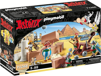 PLAYMOBIL Asterix 71268 Numerobis und die Schlacht um den Palast, funktionierendes Katapult der Römer, Obelix, Numerobis, Idefix und 3 romische Soldaten, Spielzeug für Kinder ab 5 Jahren