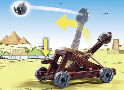 PLAYMOBIL Asterix 71268 Numerobis und die Schlacht um den Palast, funktionierendes Katapult der Römer, Obelix, Numerobis, Idefix und 3 romische Soldaten, Spielzeug für Kinder ab 5 Jahren