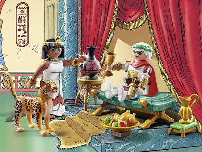 PLAYMOBIL Asterix 71270 César y Cleopatra, César y Cleopatra con Leopardo, Juguete para niños a Partir de 5 años