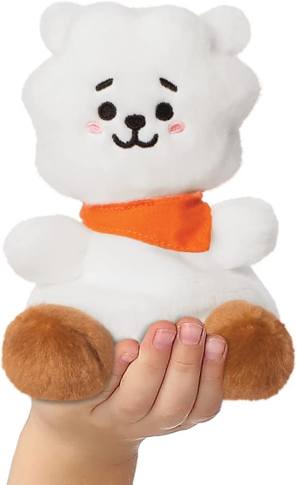 AURORA, 61505, BT21 RJ Palm Pal, 5In, Eco-friendly soft toy, White