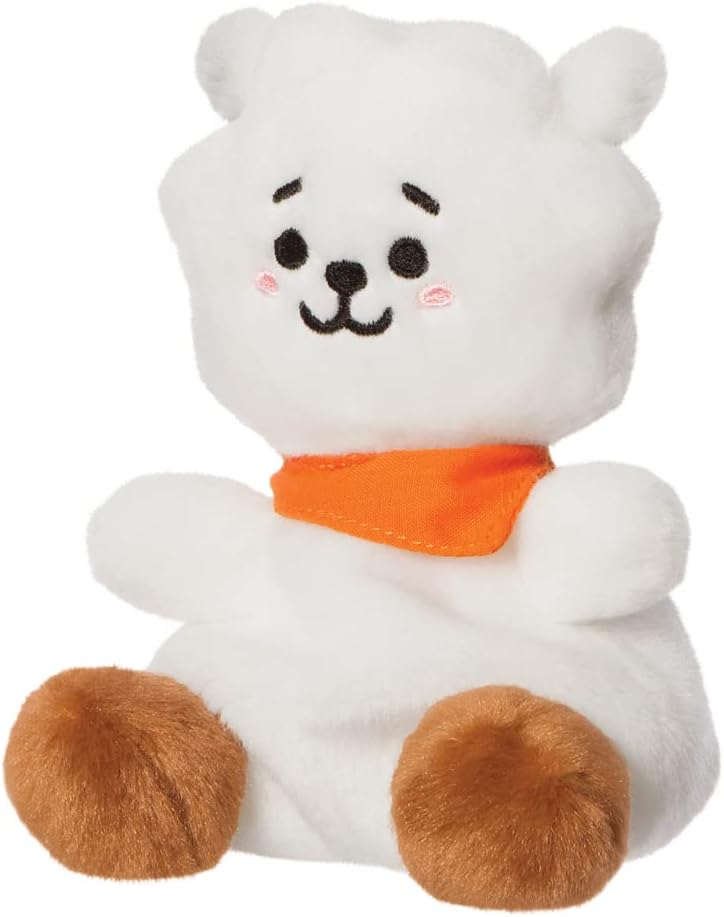 AURORA, 61505, BT21 RJ Palm Pal, 5In, Eco-friendly soft toy, White