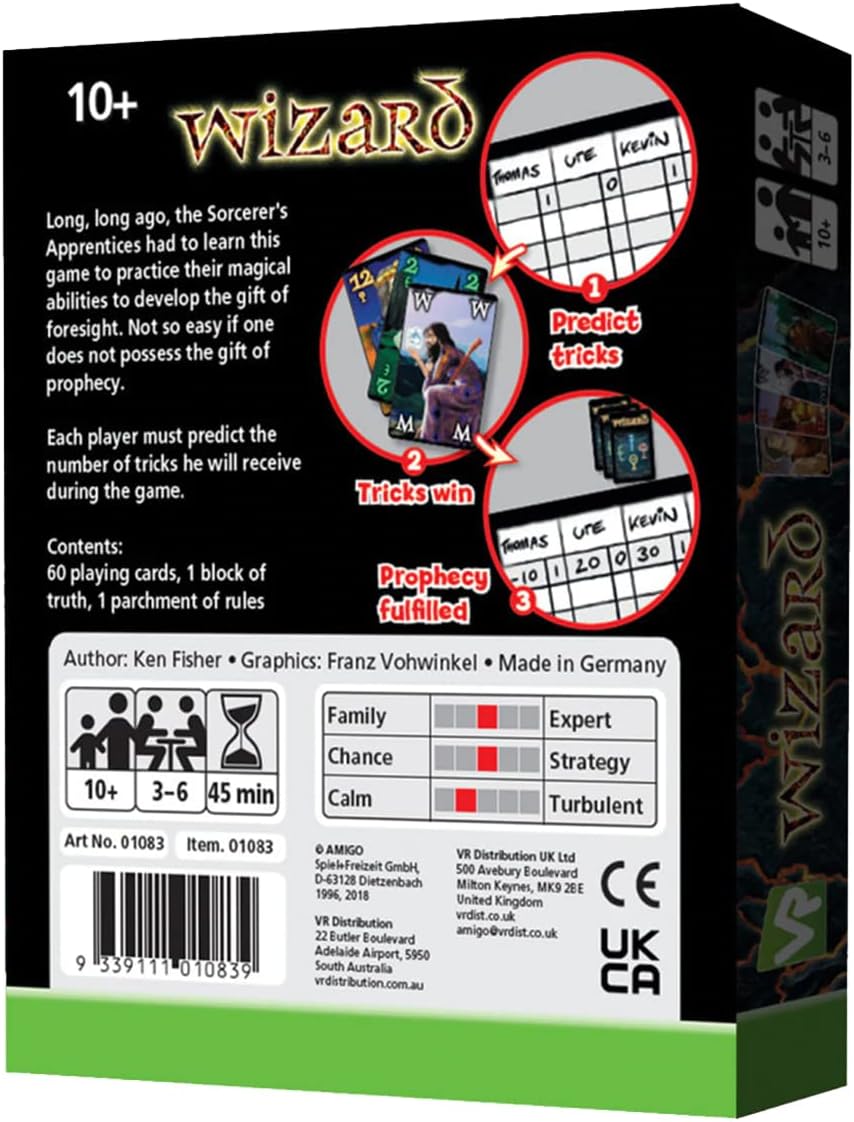 Wizard Card Game, Strategy Game for Ages 10+ to Adult