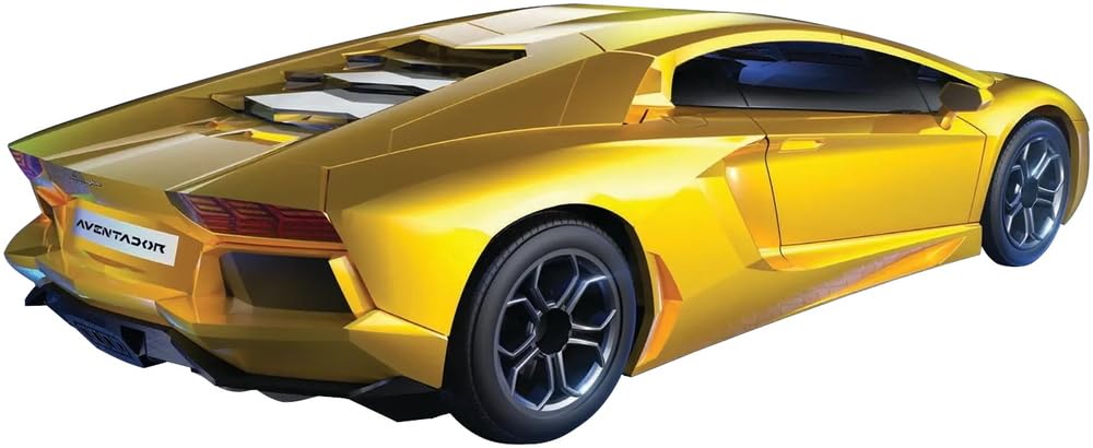 Airfix QUICKBUILD Model Car Kit - J6026 Lamborghini Aventador Yellow Car Building Kit for Kids 6+, Construction Toys for Boys & Girls, No Glue Model Making - Classic Car Gifts Plastic Model Kits