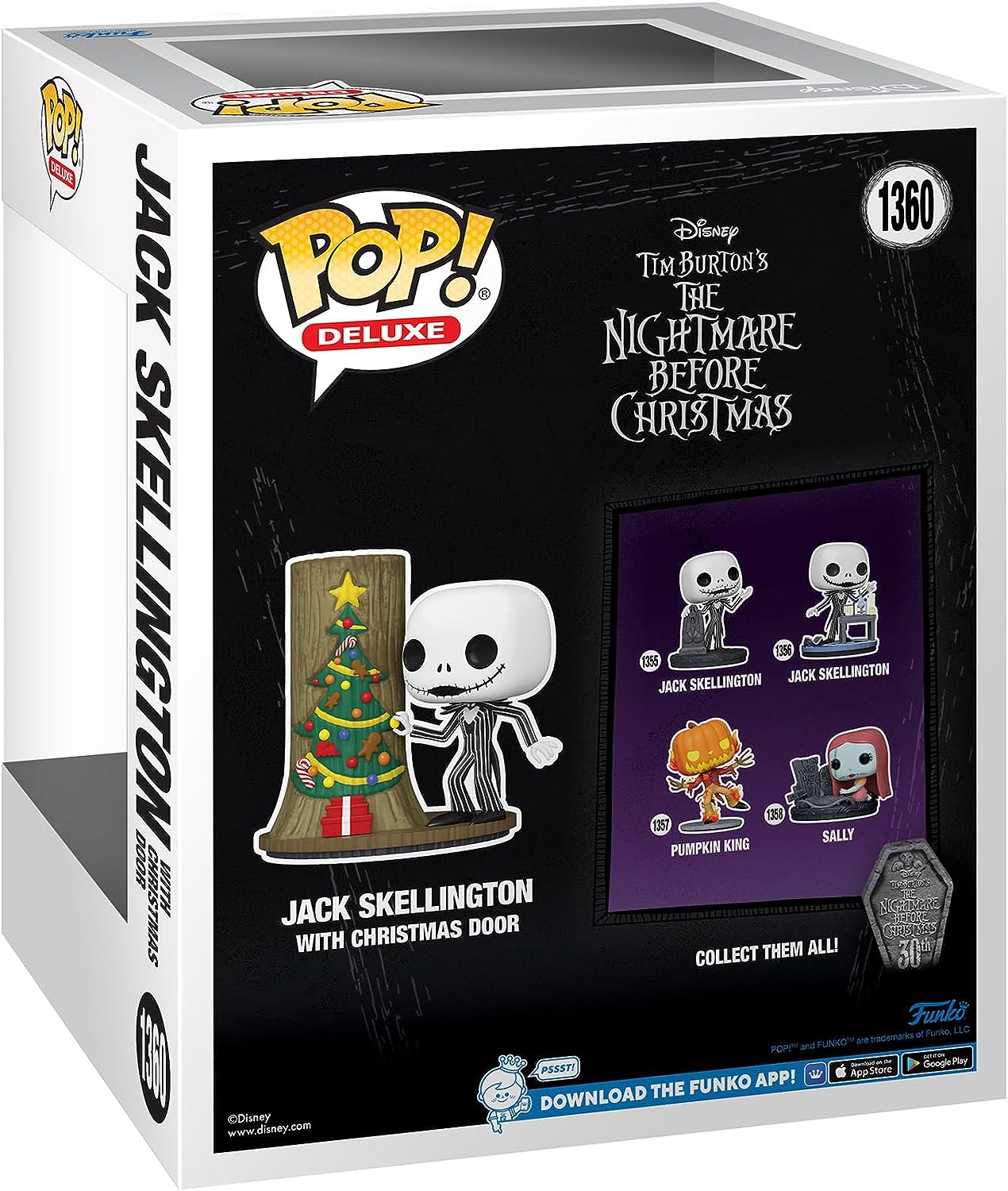 Funko POP! Deluxe: Disney the Nightmare Before Christmas 30th - Jack Skellington With C.Town Door - Collectable Vinyl Figure - Gift Idea - Official Merchandise - Toys for Kids & Adults - Movies Fans