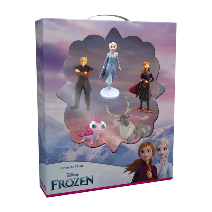 Bullyland 13414 - Spielfiguren Jubiläums-Set Prinzessin Elsa, Anna, Salamander Bruni, Kristoff und Sven aus Walt Disney Die Eiskönigin 2, ideal als kleines Geschenk für Kinder ab 3 Jahren