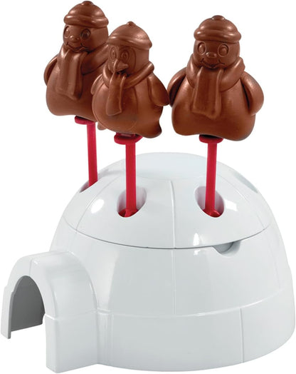 Mr Frosty Choc Ice Maker, Retro Plastic Snowman Shaped Toy Machine for Kids to Make Chocolate-covered Ice Cream Treats at Home