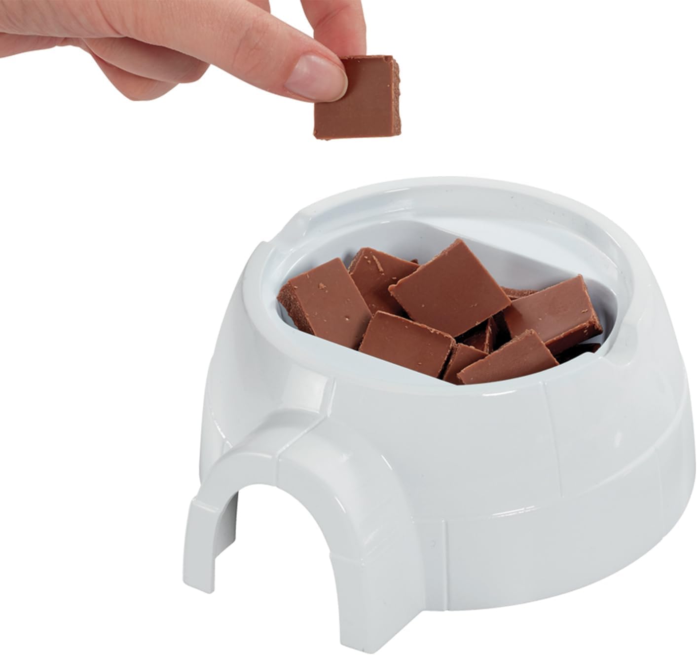 Mr Frosty Choc Ice Maker, Retro Plastic Snowman Shaped Toy Machine for Kids to Make Chocolate-covered Ice Cream Treats at Home