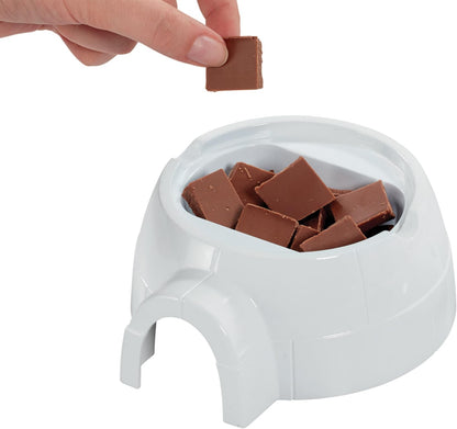 Mr Frosty Choc Ice Maker, Retro Plastic Snowman Shaped Toy Machine for Kids to Make Chocolate-covered Ice Cream Treats at Home