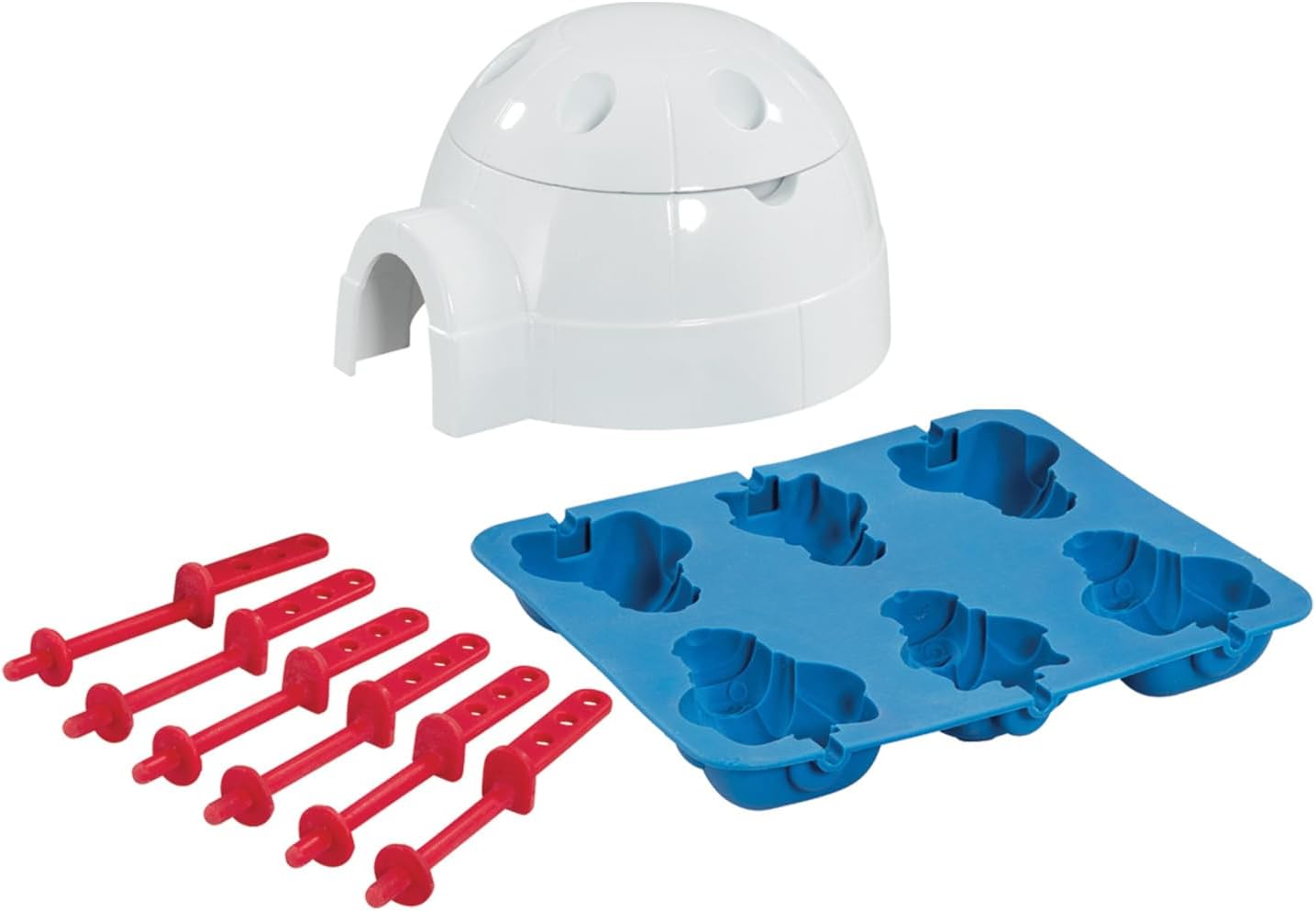 Mr Frosty Choc Ice Maker, Retro Plastic Snowman Shaped Toy Machine for Kids to Make Chocolate-covered Ice Cream Treats at Home