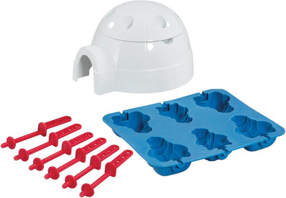 Mr Frosty Choc Ice Maker, Retro Plastic Snowman Shaped Toy Machine for Kids to Make Chocolate-covered Ice Cream Treats at Home