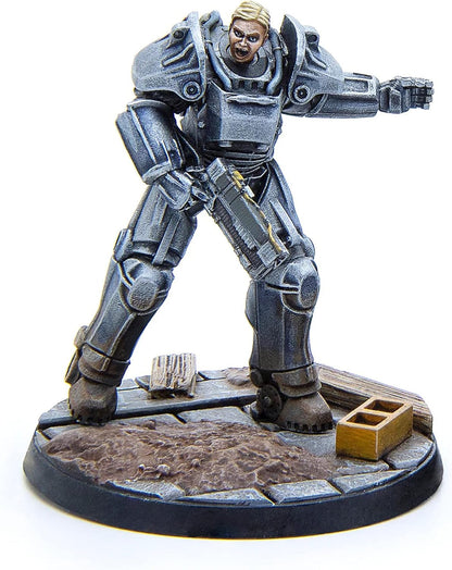 Modiphius Entertainment Ltd Fallout Wasteland Warfare: Brotherhood of Steel-Citadel Command - 5 Miniatures, 32mm Unpainted Figures, Captial Wave
