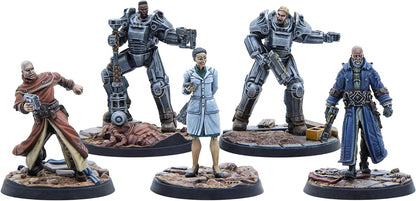 Modiphius Entertainment Ltd Fallout Wasteland Warfare: Brotherhood of Steel-Citadel Command - 5 Miniatures, 32mm Unpainted Figures, Captial Wave