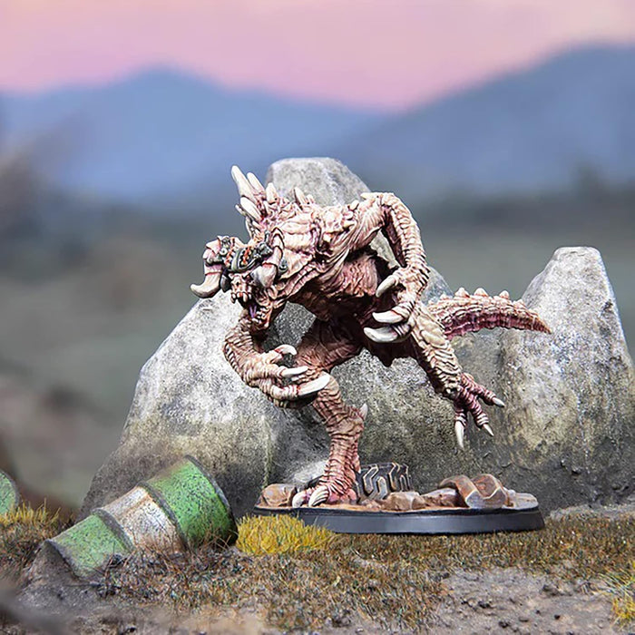 Modiphius Entertainment Ltd Fallout Wasteland Warfare: Enclave-Domesticated Deathclaw - 1 Miniature, 32mm Unpainted Figure, Captial Wave, RPG