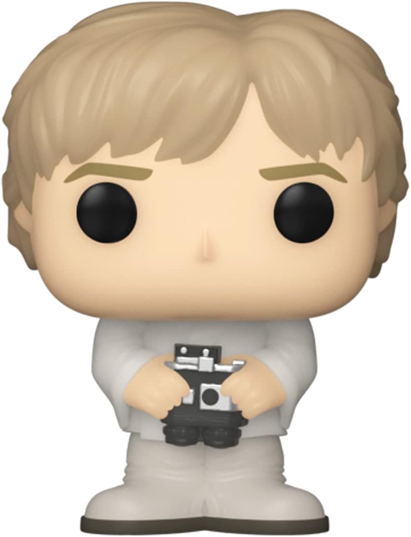 Funko Bitty POP! Star Wars - Luke Skywalker™, Obi-Wan Kenobi™, Jawa™ and A Surprise Mystery Mini Figure - 0.9 Inch (2.2 Cm) Collectable - Stackable Display Shelf Included - Gift Idea - Cake Topper