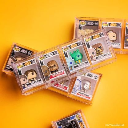 Funko Bitty POP! Star Wars - Luke Skywalker™, Obi-Wan Kenobi™, Jawa™ and A Surprise Mystery Mini Figure - 0.9 Inch (2.2 Cm) Collectable - Stackable Display Shelf Included - Gift Idea - Cake Topper