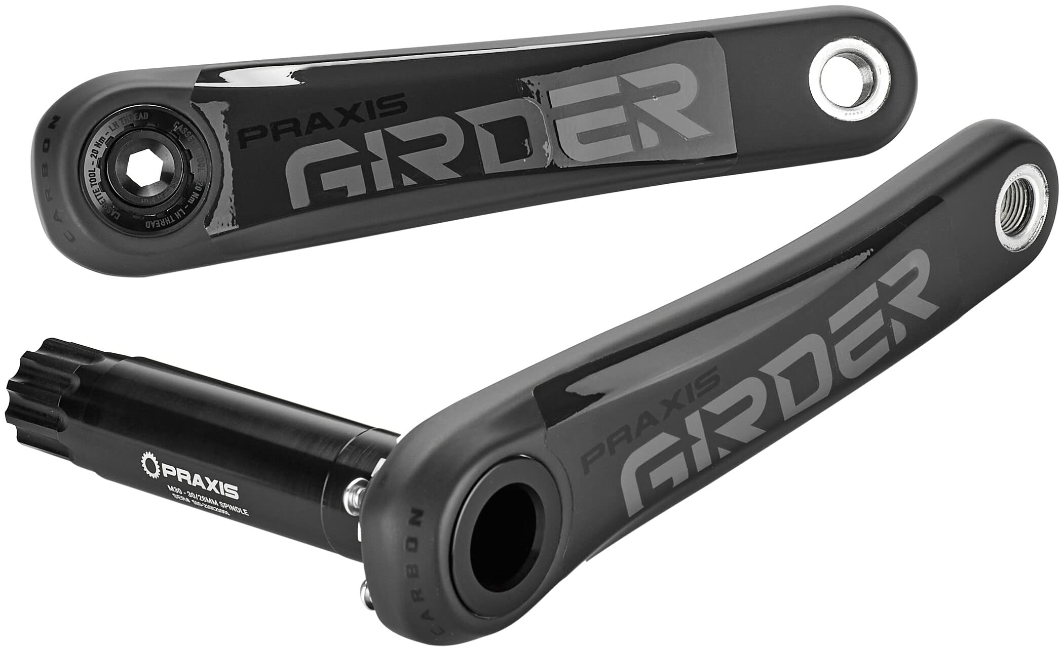 Praxis Unisex_Adult CARBON M30 DM 32T crankset, Black, One Size