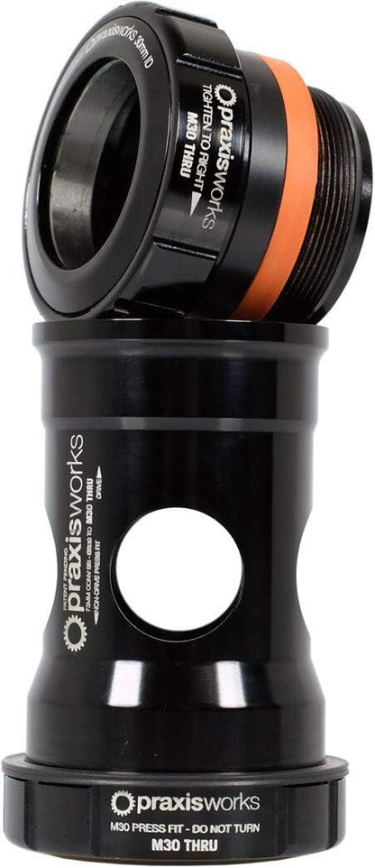 Praxis Black PEDALIER M30 Thru BB30/PF30 73mm MTB 73-4101R, Adults Unisex, Standard