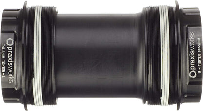 PRAXIS PEDALIER CONVERTER 68/73 mm SHMN T47 (ROAD/MTN) EXTERNAL BEARING 47-3001, UNISEX ADULTS, BLACK, STANDARD