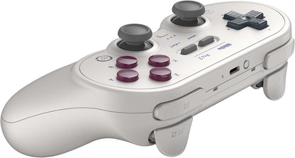 8Bitdo Pro 2 Bluetooth controller for Switch, PC, macOS, Android, Steam and Raspberry Pi (G Classic Edition), light grey single