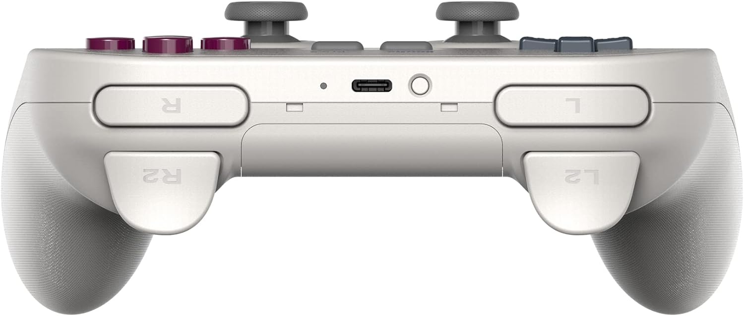 8Bitdo Pro 2 Bluetooth controller for Switch, PC, macOS, Android, Steam and Raspberry Pi (G Classic Edition), light grey single