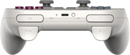 8Bitdo Pro 2 Bluetooth controller for Switch, PC, macOS, Android, Steam and Raspberry Pi (G Classic Edition), light grey single