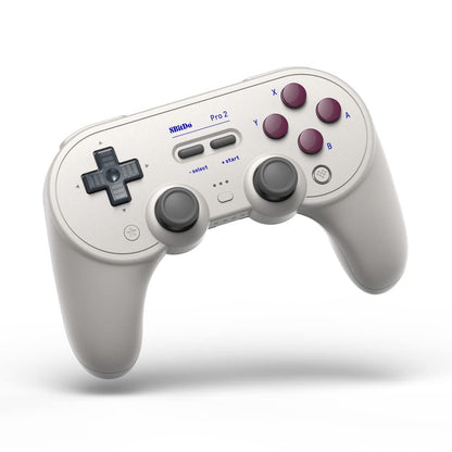8Bitdo Pro 2 Bluetooth controller for Switch, PC, macOS, Android, Steam and Raspberry Pi (G Classic Edition), light grey single