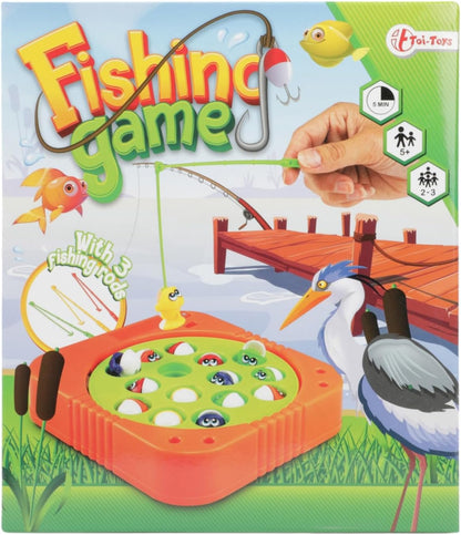 Toi-Toys Electronic Fish Fishing Game with Three Fishing Rods Electric Fishing Rod for Children - Fun at Children's Birthday, Perfect for Game Evening Party Game