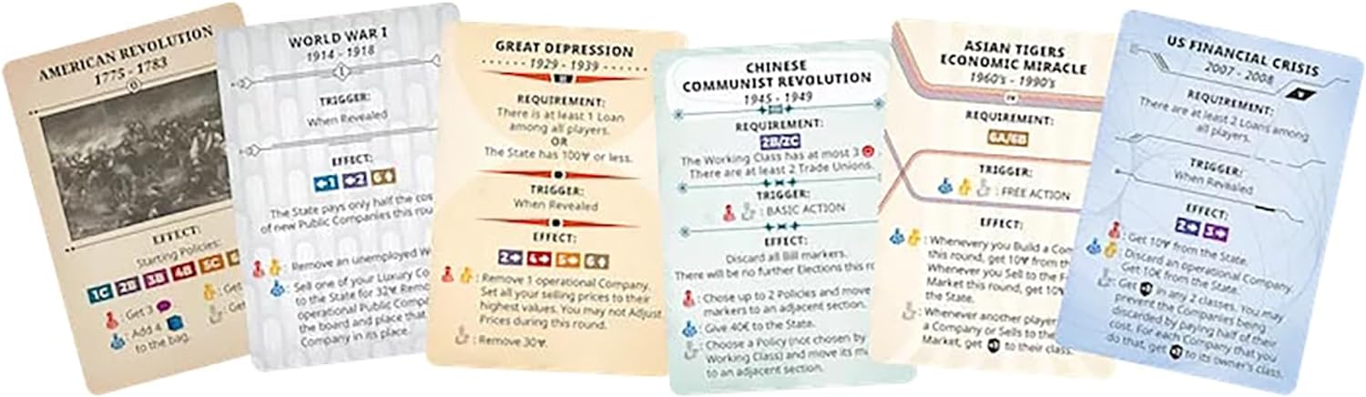 Hegemony: Historical Events Expansion - 50 New Cards Add Events to Your Gameplay, Unique Asymmetric Card Driven Game Board Game, Ages 14+, 2-4 Players