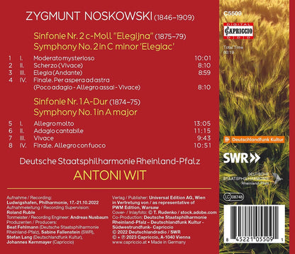 Zygmunt Noskowski: Symphony No. 1; Symphony No. 2 'Elegiac'