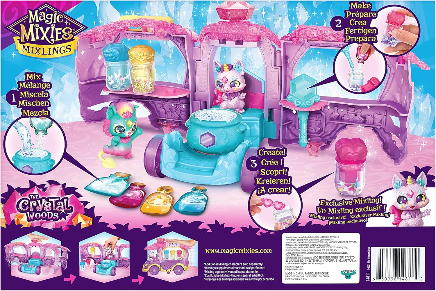 Magic Mixies Magic Potions Truck Playset, Transforms Into A Potion Shop, Create 3 Spells And Potion Surprises For Your Mixlings, Includes 1 Exclusive Mixling,