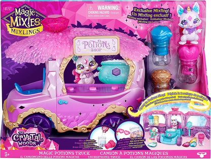 Magic Mixies Magic Potions Truck Playset, Transforms Into A Potion Shop, Create 3 Spells And Potion Surprises For Your Mixlings, Includes 1 Exclusive Mixling,