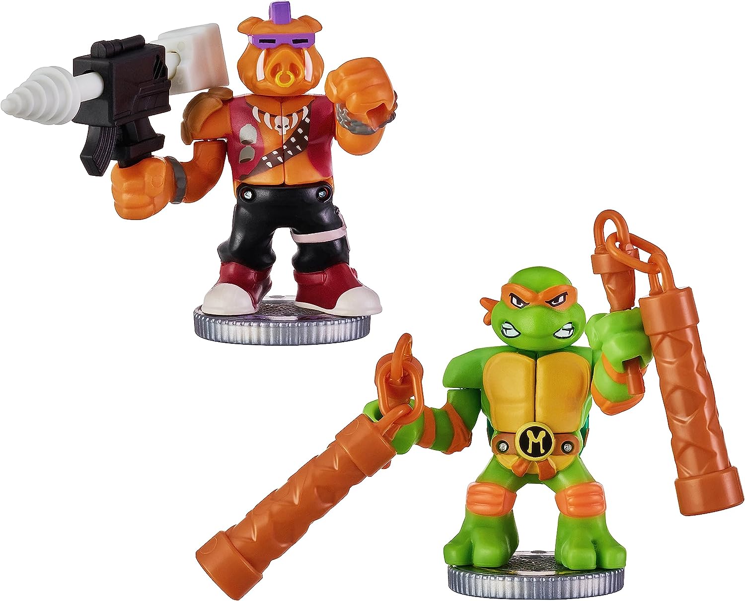 Legends Of Akedo Teenage Mutant Ninja Turtles, Mini Battling Warriors Versus Pack Michelangelo Vs Bebop