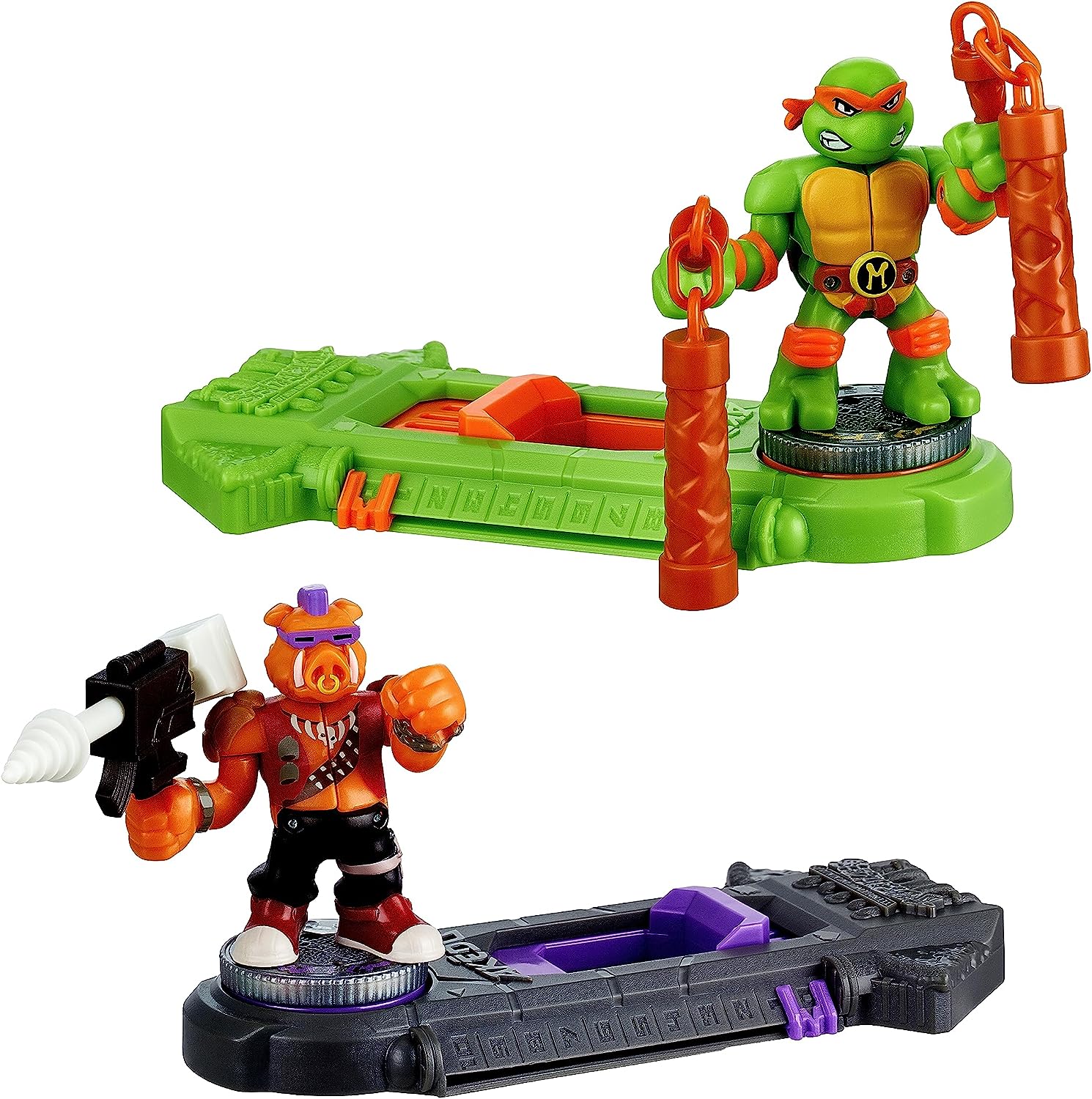 Legends Of Akedo Teenage Mutant Ninja Turtles, Mini Battling Warriors Versus Pack Michelangelo Vs Bebop