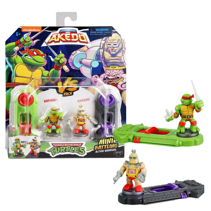 Legends Of Akedo Teenage Mutant Ninja Turtles, Mini Battling Warriors Versus Pack Raphael Vs Krang Raphael V Krang