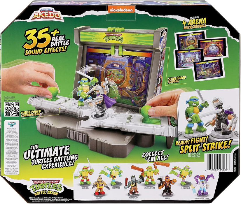 Legends Of Akedo Teenage Mutant Ninja Turtles Battle Arena with 35+ Battle Sound Effects and 2 Exclusive Battling Mini Warriors - Leonardo And Shredder