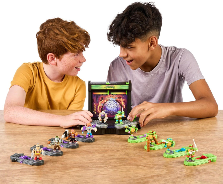 Legends Of Akedo Teenage Mutant Ninja Turtles Battle Arena with 35+ Battle Sound Effects and 2 Exclusive Battling Mini Warriors - Leonardo And Shredder