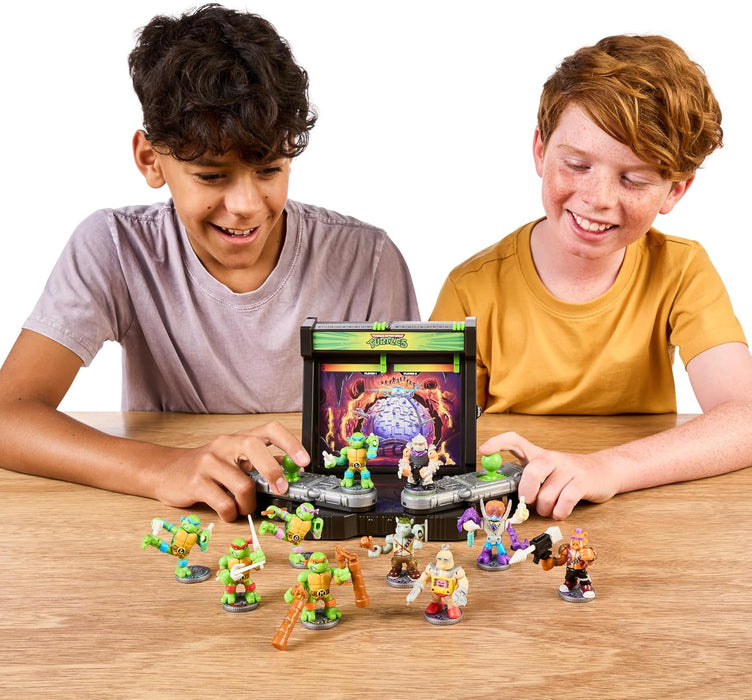 Legends Of Akedo Teenage Mutant Ninja Turtles Battle Arena with 35+ Battle Sound Effects and 2 Exclusive Battling Mini Warriors - Leonardo And Shredder