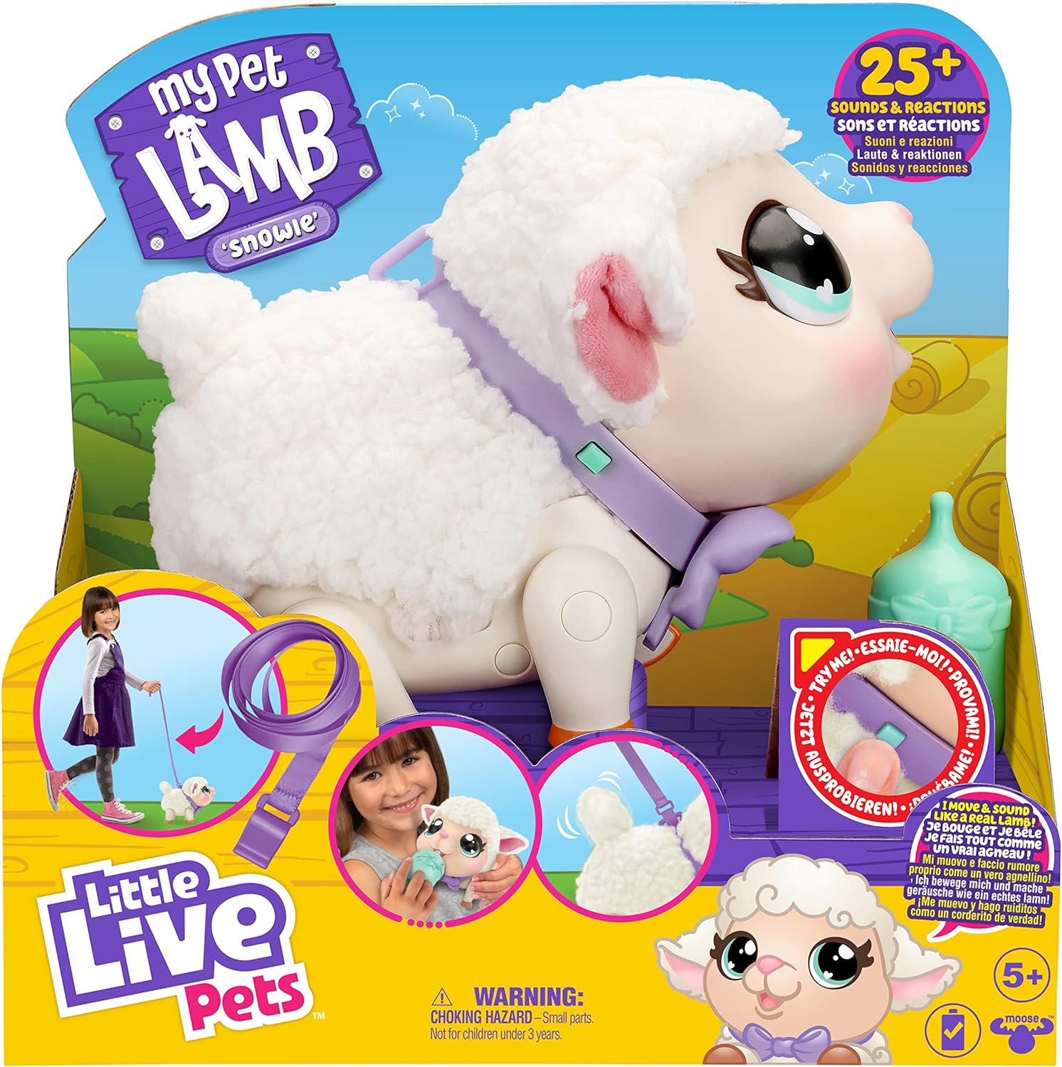 Little Live Pets - My Pet Lamb | Soft and Wooly Interactive Toy Lamb That Walks, Dances 20+ Sounds & Reactions, Batteries Included, For Kids Ages 5+