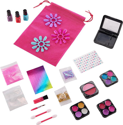Shimmer and Sparkle 17360 Shimmer N Sparkle Glam and Go Beauty Caddy Kids Set Cosmetics Storage Box for Girls with Real Makeup Birth