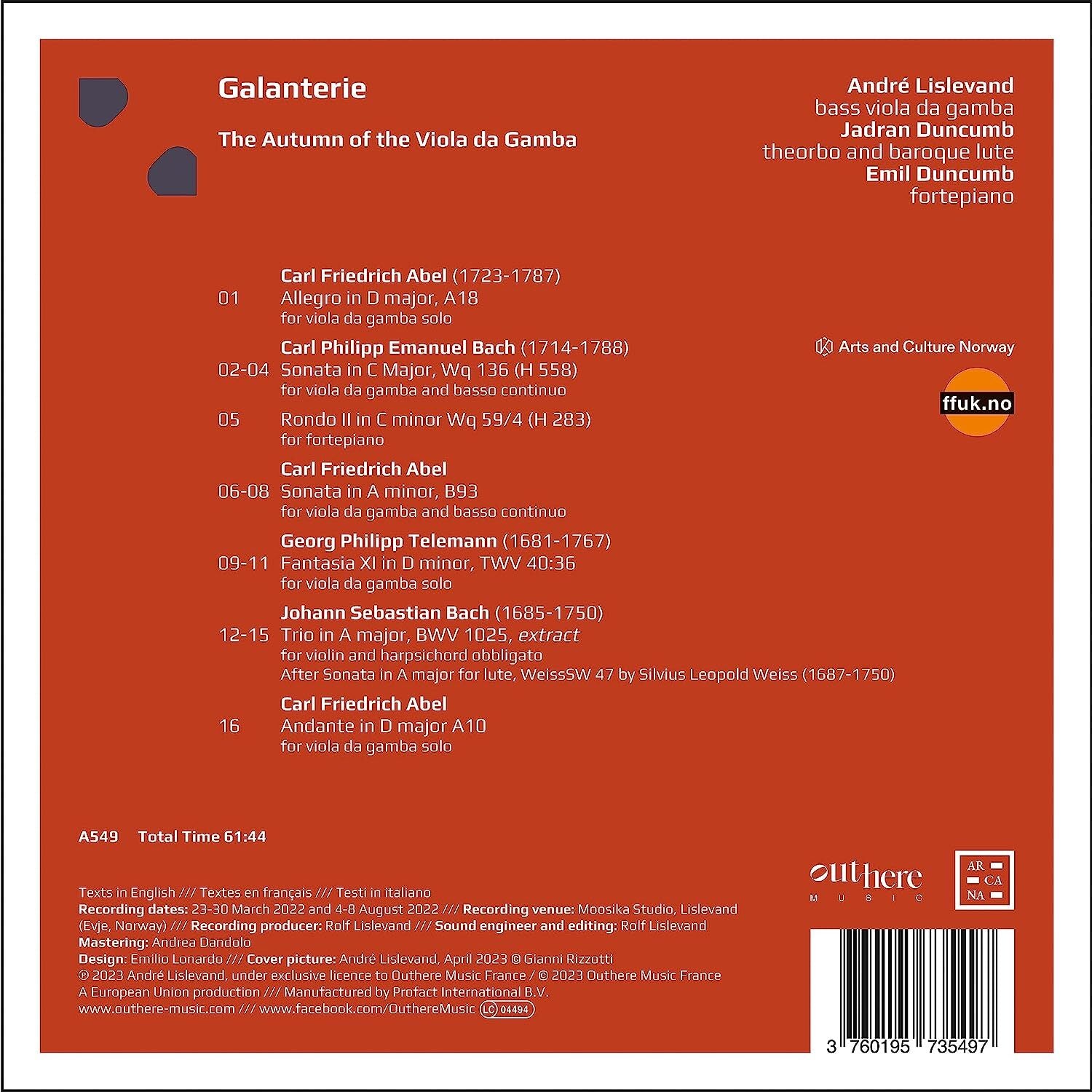 Galanterie: The Autumn of the Viola Da Gamba