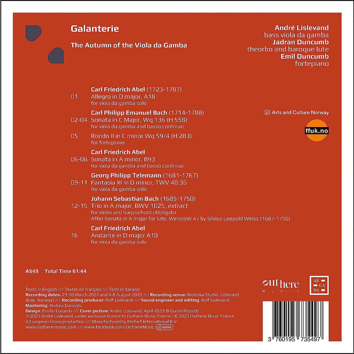 Galanterie: The Autumn of the Viola Da Gamba