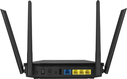 ASUS RT-AX1800U Router Estendibile con Mobile Tethering, Alternativa ai Router 4G 5G, WiFi, Doppia Banda, Connessione Veloce Grazie al WiFi6, Protezione Internet Integrata Aggiornamenti Illimitati